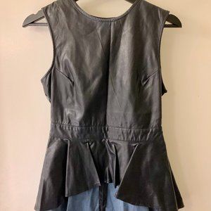 Gracia, Size Small, Faux Leather, Top